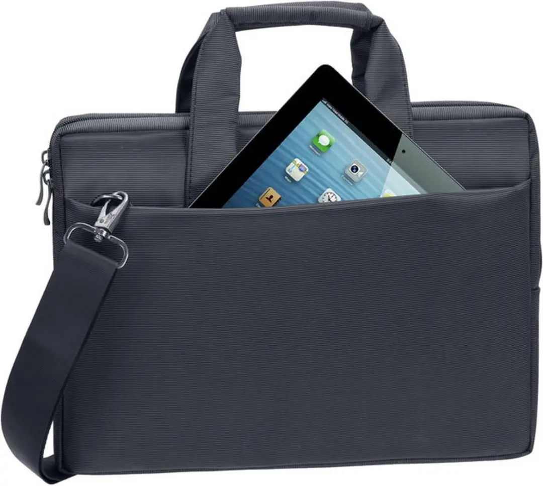 RivaCase 8221 Laptoptas - 13.3 inch - Zwart - afbeelding 6 van 6