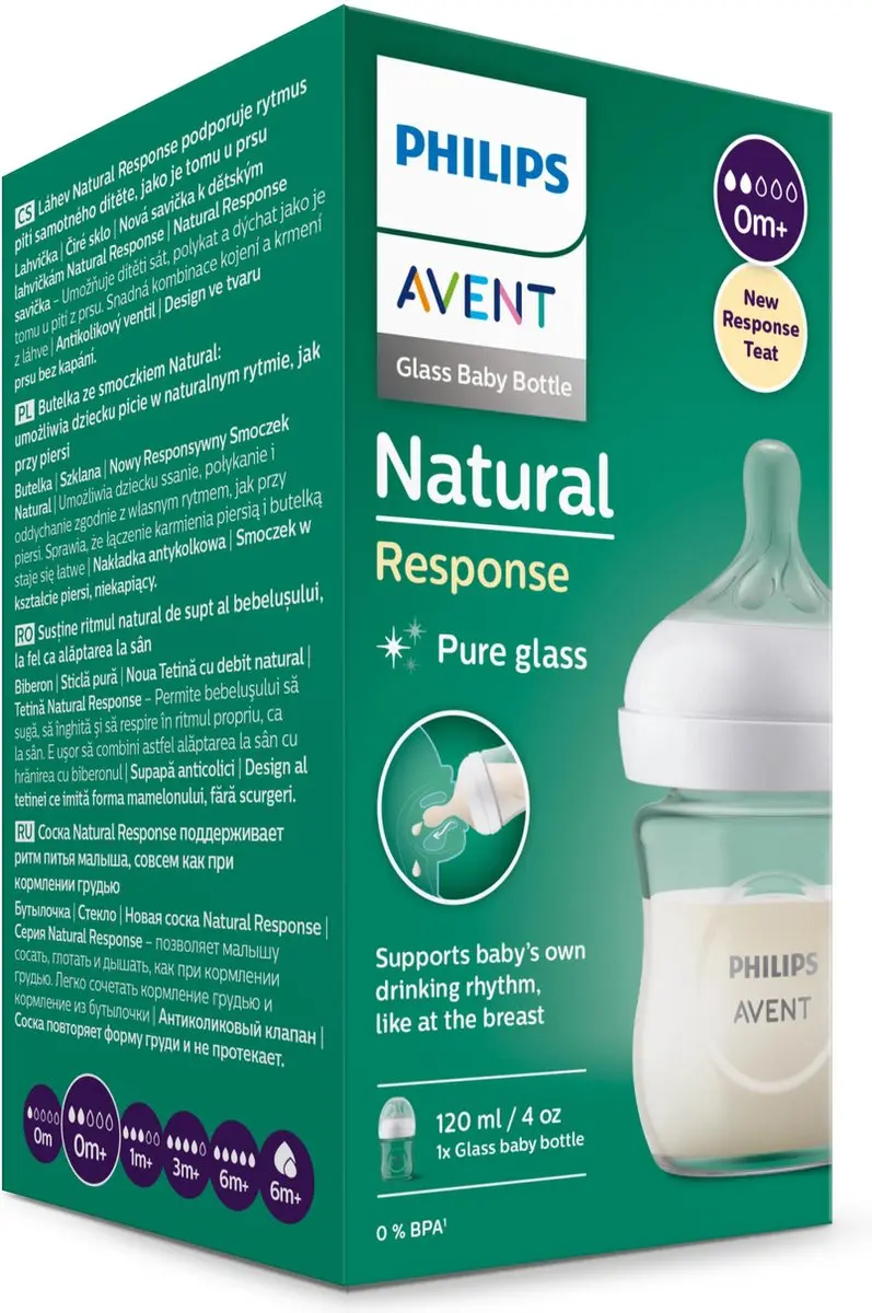 Philips Avent Natural Response Fles Glas 120ml SCY930/01