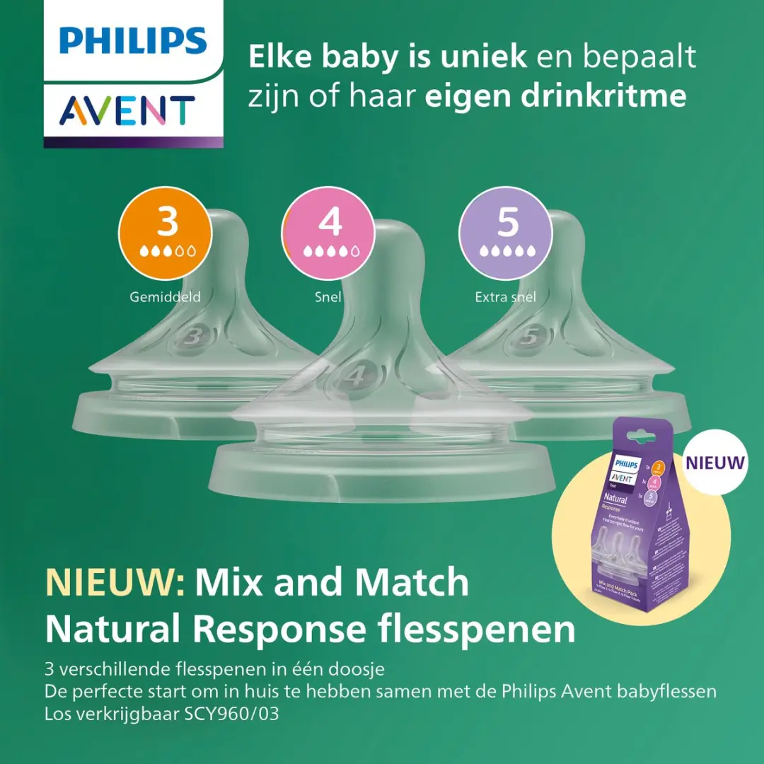 Philips Avent Natural Response Fles Glas 120ml SCY930/01