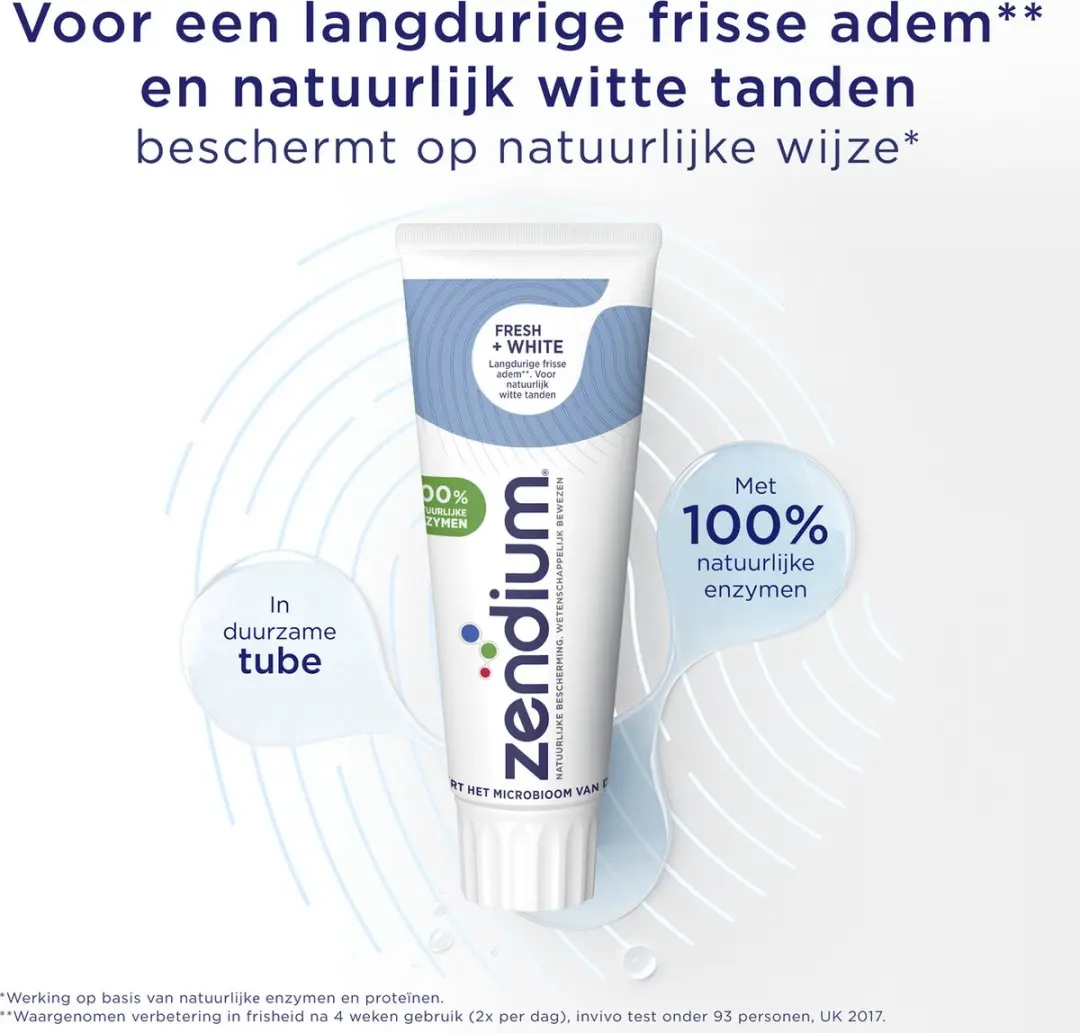 Zendium Fresh+White Tandpasta 12x75ml