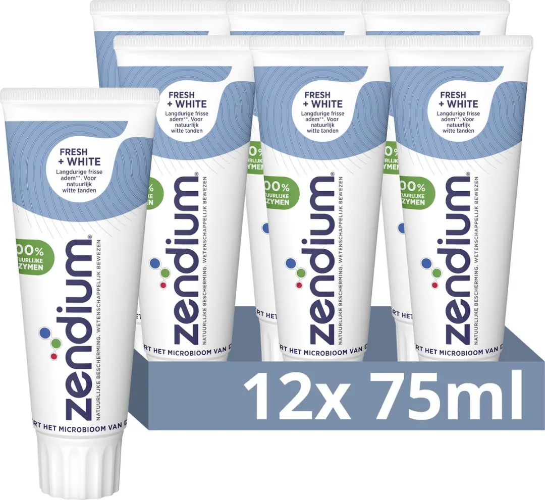 Zendium Fresh+White Tandpasta 12x75ml
