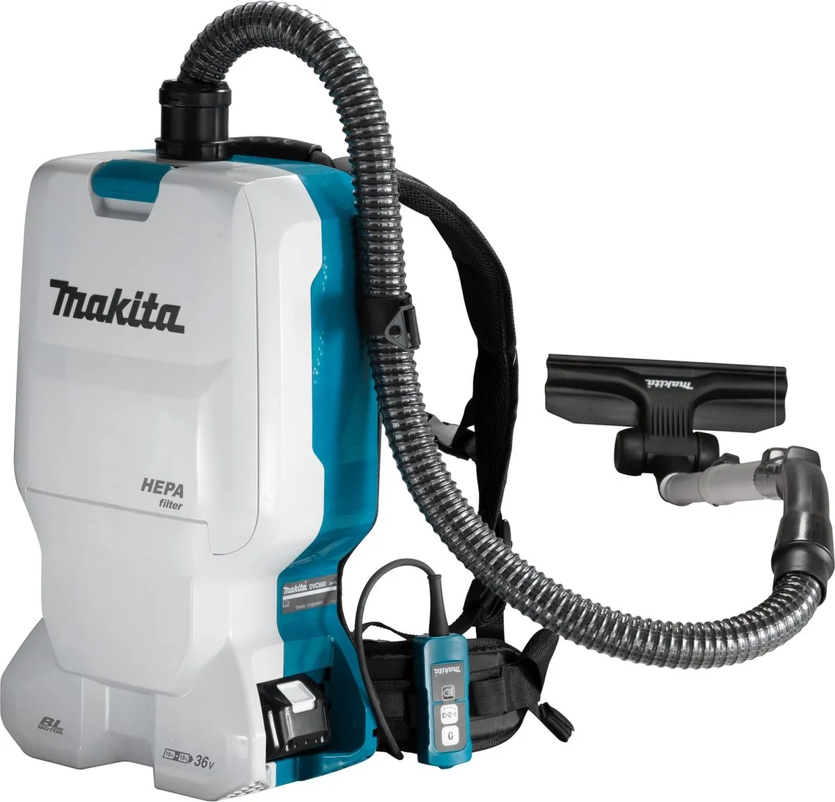 Makita DVC660PT2 Accu Rugstofzuiger - 2x18V 5.0Ah