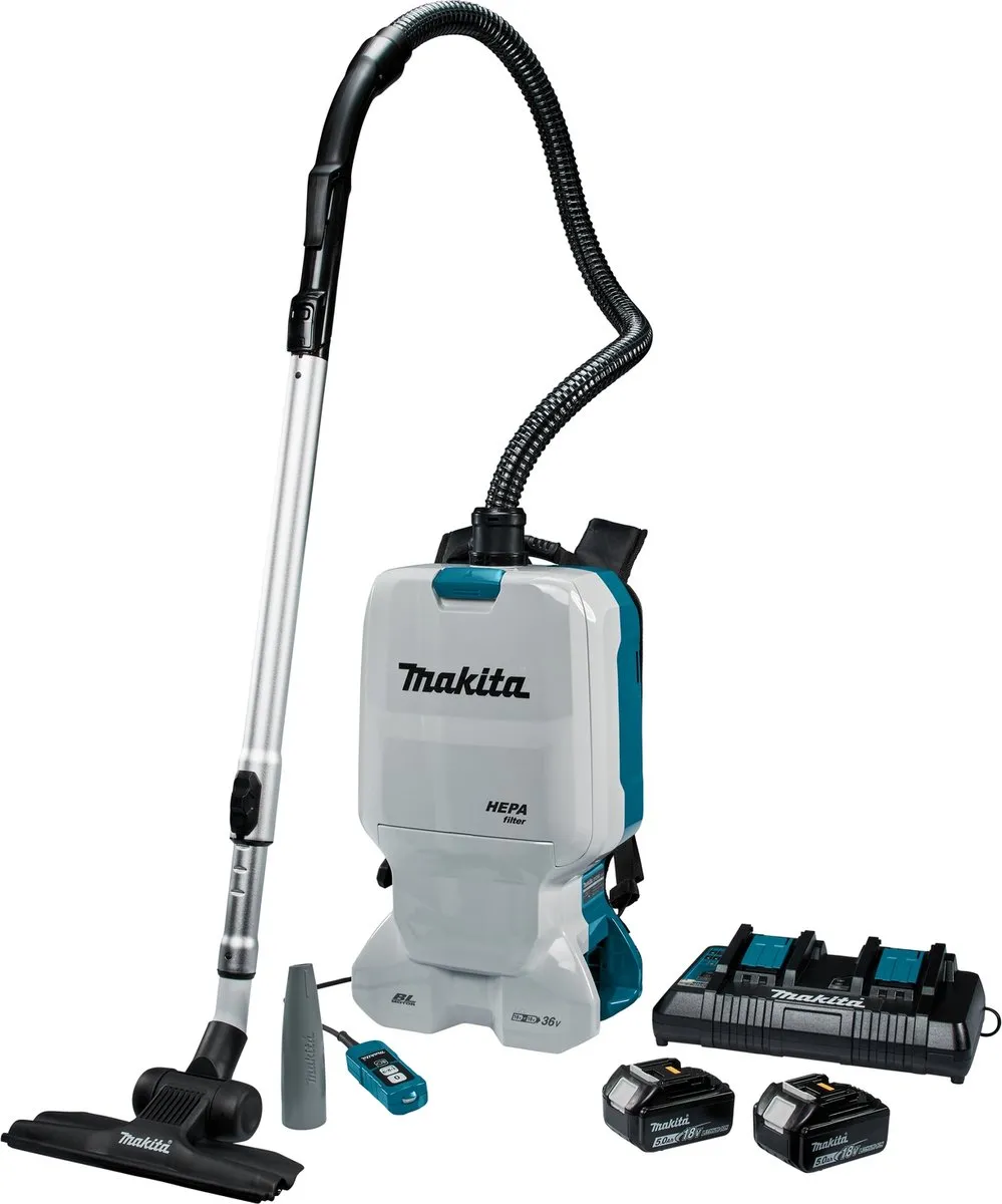 Makita DVC660PT2 Accu Rugstofzuiger - 2x18V 5.0Ah