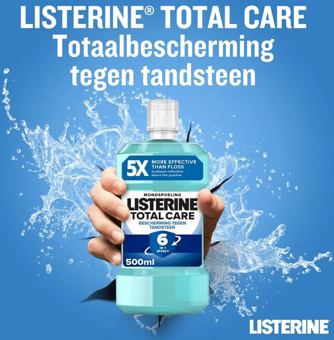 Listerine Total Care Bescherming Tegen Tandsteen 500ml