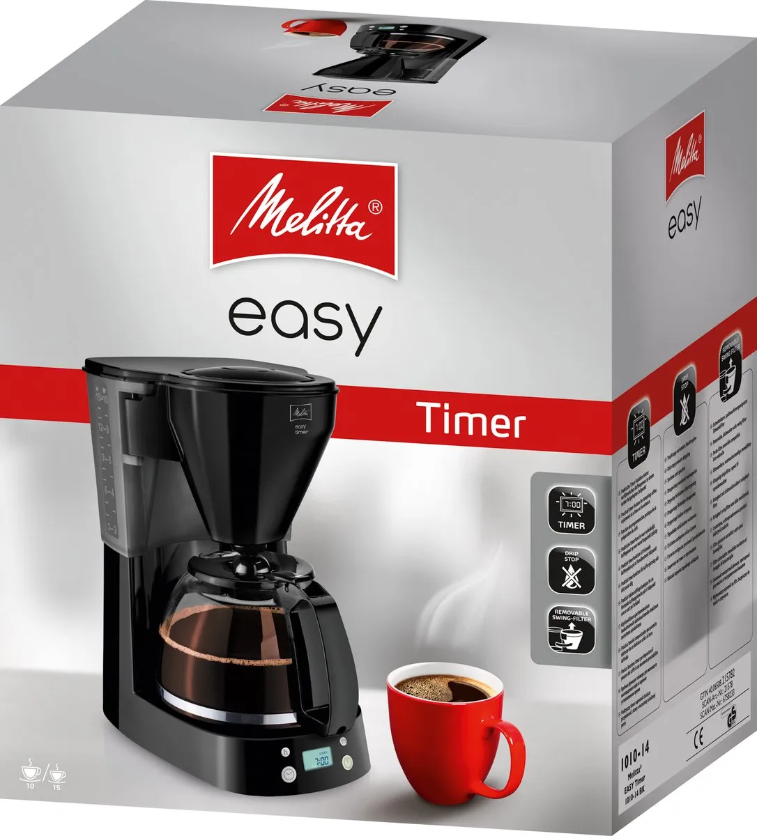 Melitta Easy Timer Koffiezetapparaat 1010-14 - 10 Kopjes 1,25L