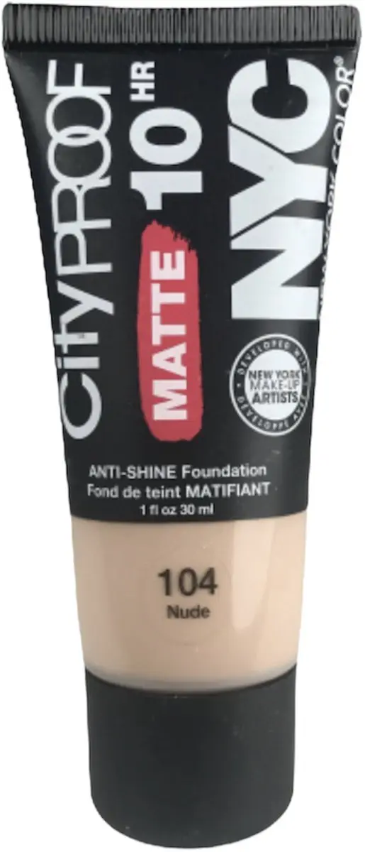 NYC City Proof Matte Foundation 10HR 104