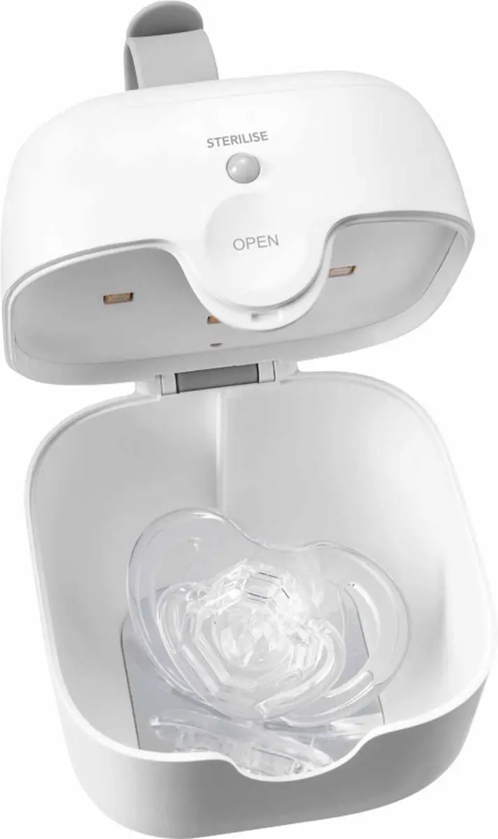 Nûby Draagbare UV Sterilisator voor Fopspenen - Wit/Grijs