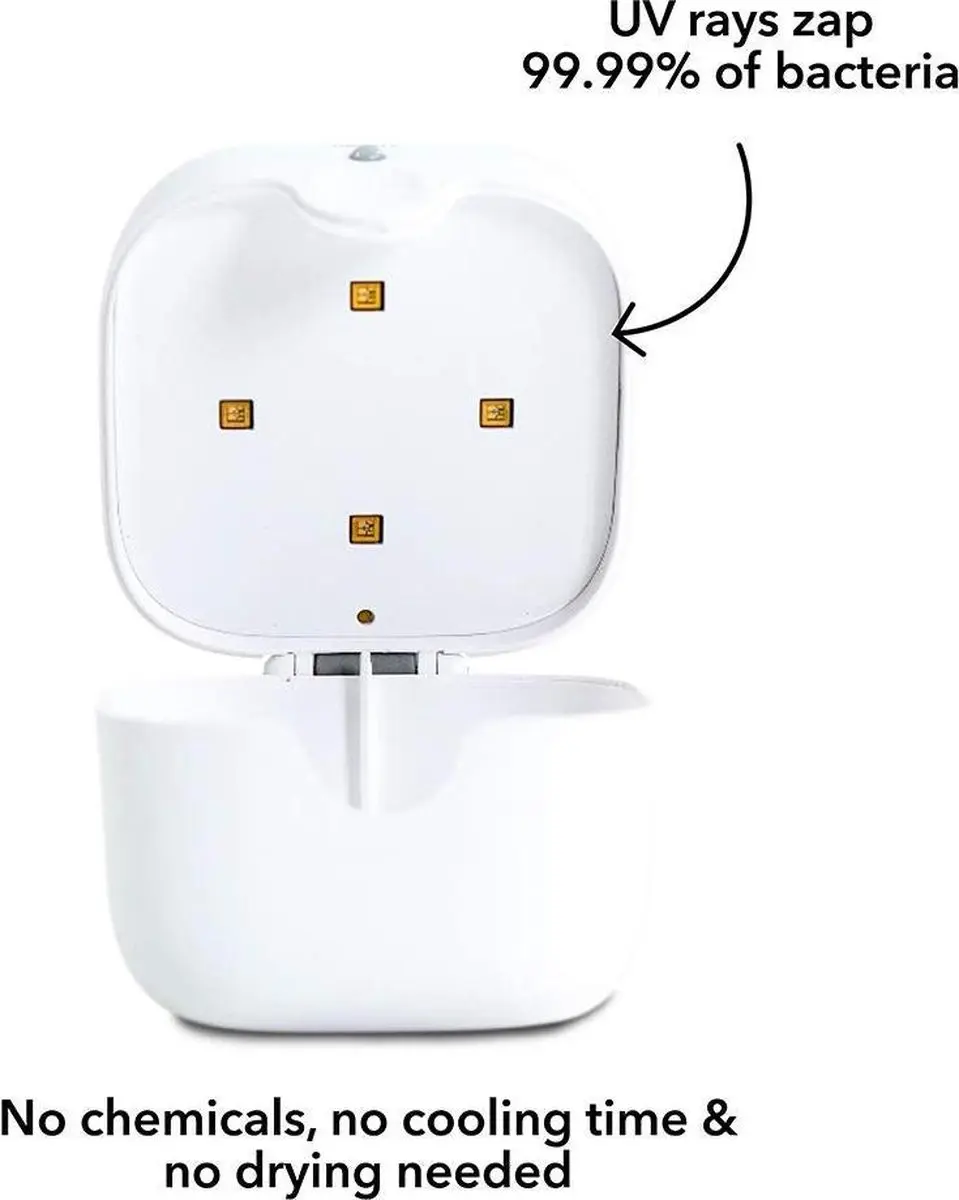 Nûby Draagbare UV Sterilisator voor Fopspenen - Wit/Grijs