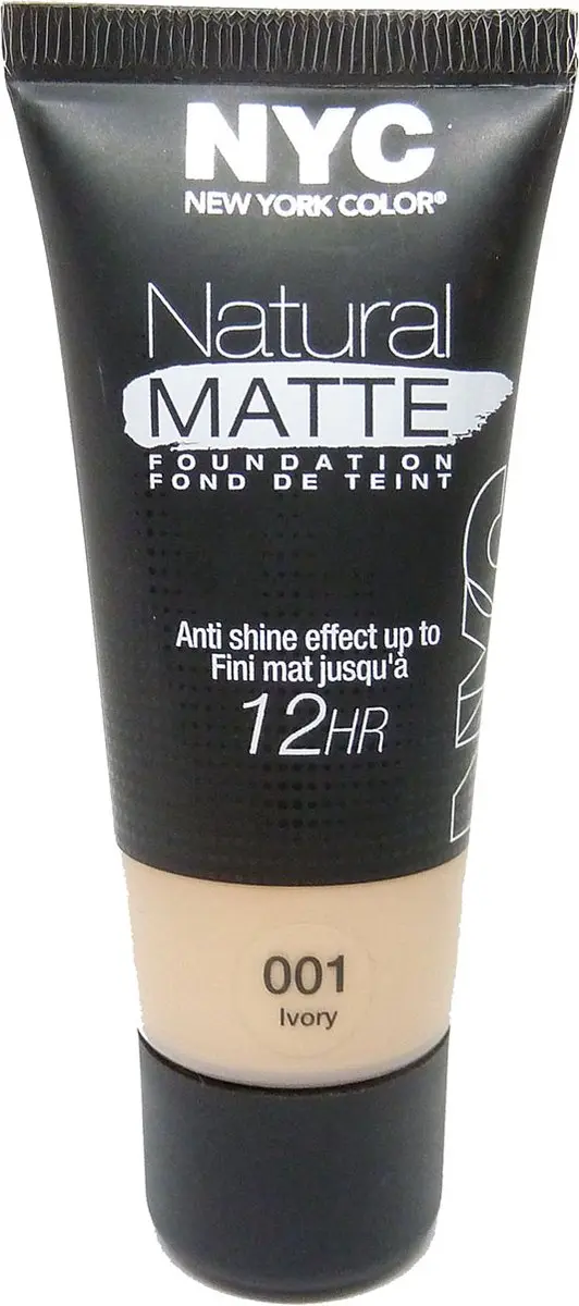 NYC Natural Matte Foundation 001 Ivory - 30ml
