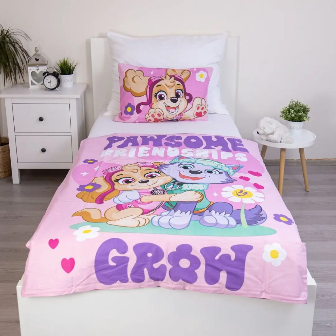 PAW Patrol Dekbedovertrek Pawsome Friendships - 135x100cm + 40x60cm - Roze