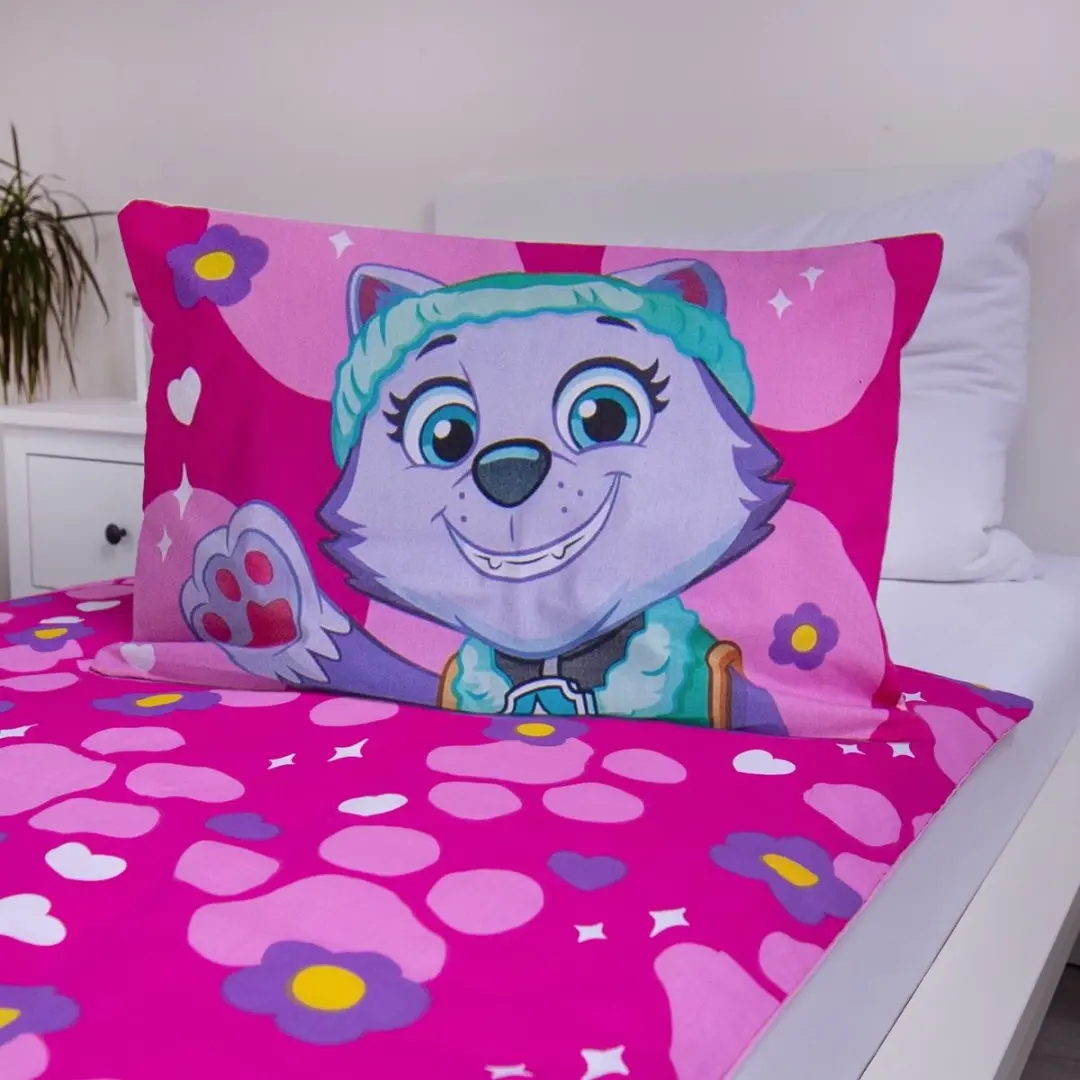 PAW Patrol Dekbedovertrek Pawsome Friendships - 135x100cm + 40x60cm - Roze - afbeelding 6 van 6