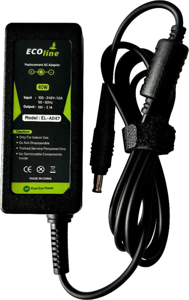 Ecoline Oplader 19V 2.1A 40W - voor Samsung N100/N130/N145/N148/N150/NC10/NC110