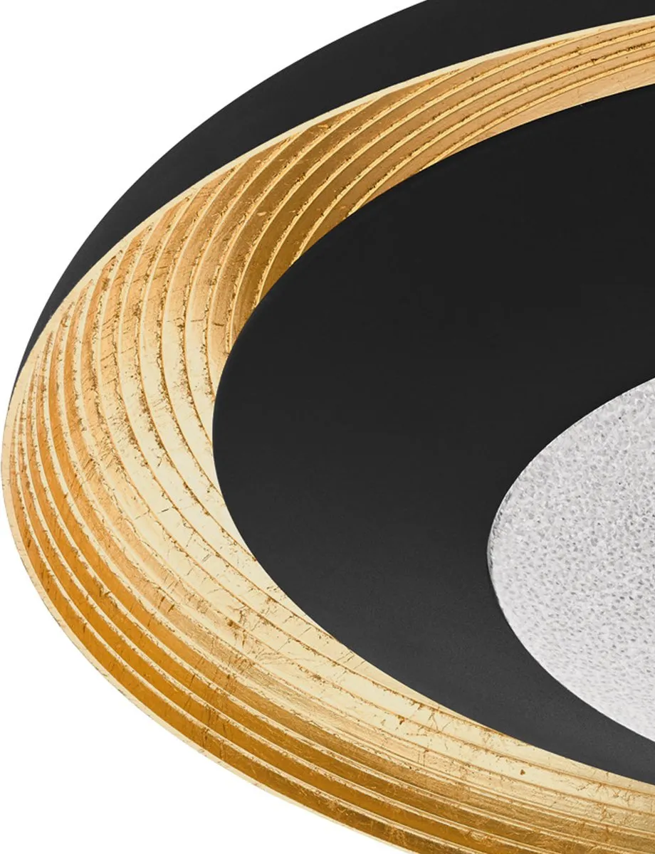 Eglo Canicosa 2 LED Plafondlamp Ø49,5cm - Zwart/Goud