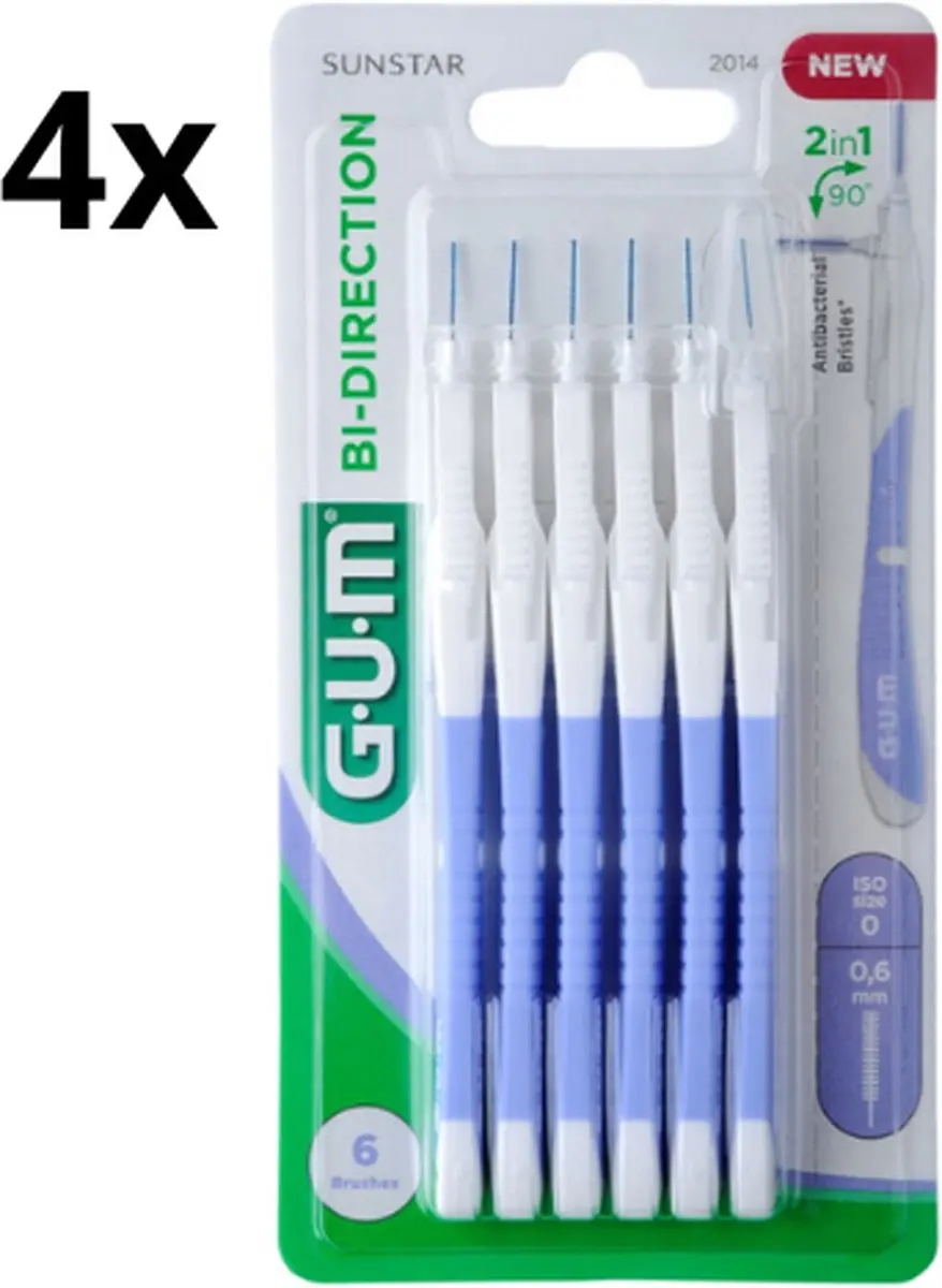 4x GUM Bi-Direction 0.6 mm Lila