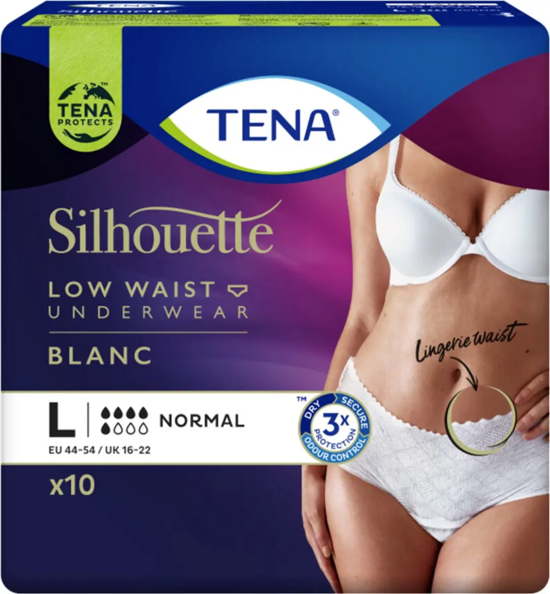 TENA Silhouette Normal Lage Taille L - 60 Stuks