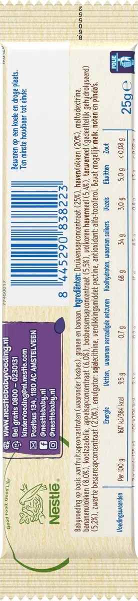 Nestlé Baby Fruitreep Bosbes - 20 Stuks