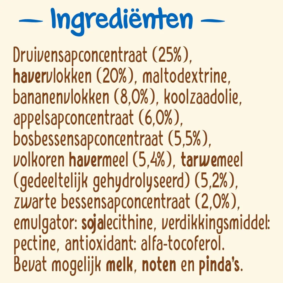Nestlé Baby Fruitreep Bosbes - 20 Stuks
