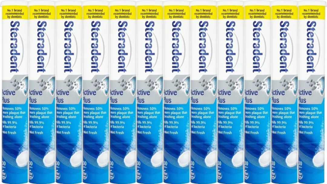 Steradent Active Plus Kunstgebitreinigingstabletten