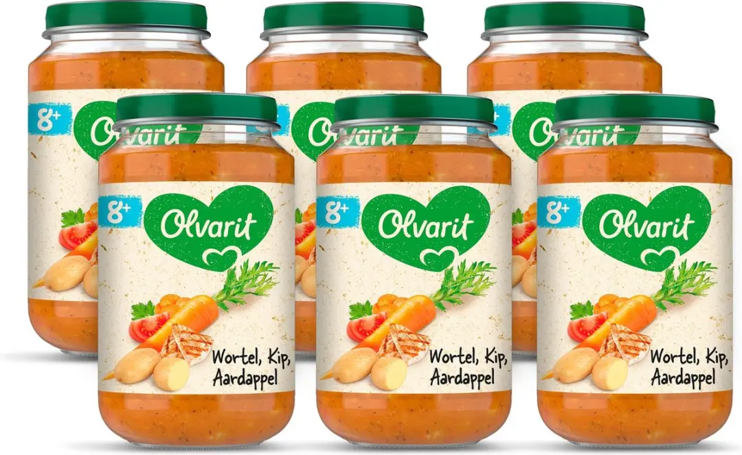 Olvarit Babymaaltijd Wortel Kip Aardappel 8+ Maanden