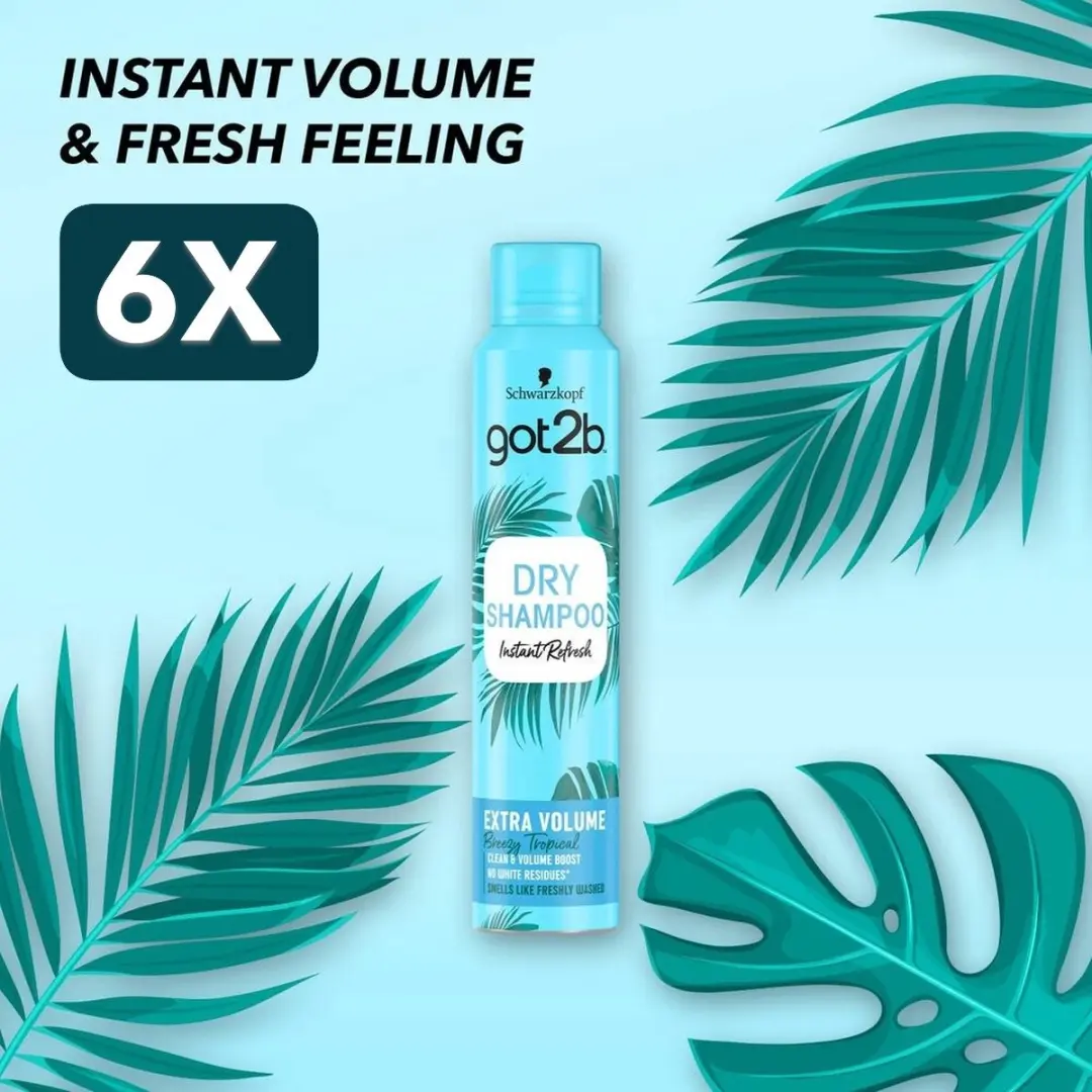 6 x Got2B Fresh&Fabulous droogshampoo