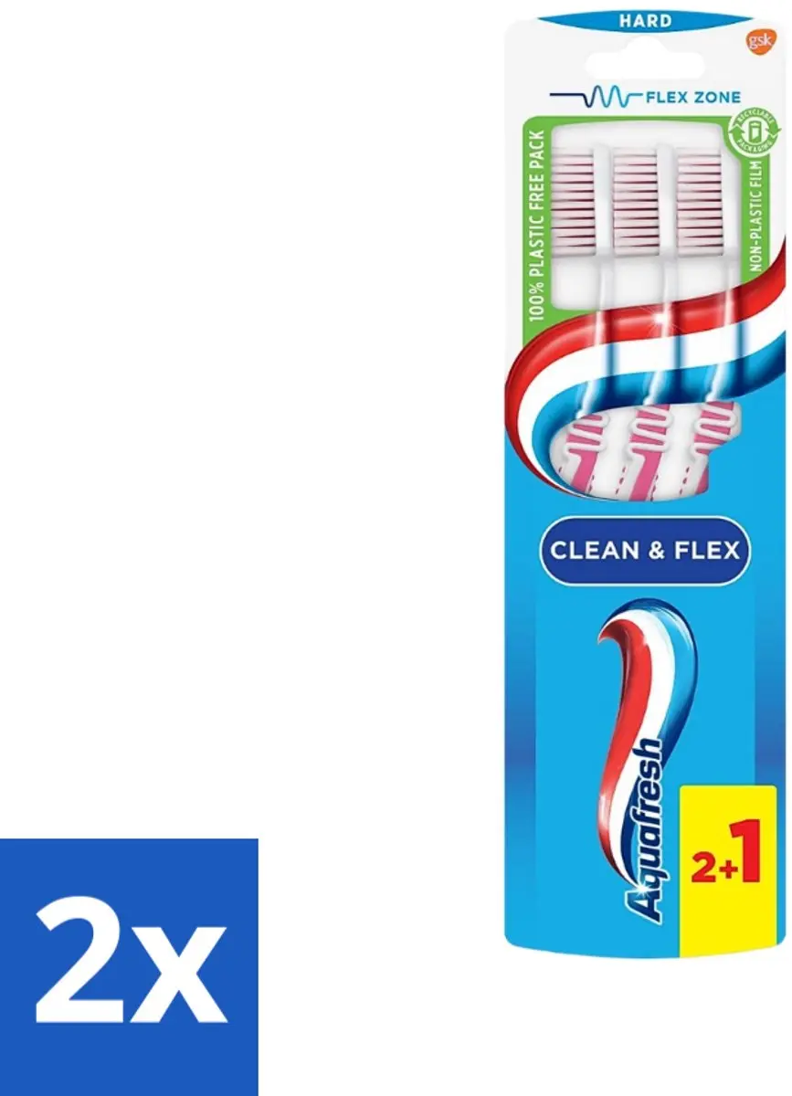 Aquafresh Clean & Flex Hard Tandenborstels