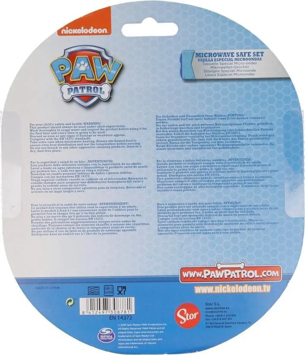 PAW Patrol Kinderserviesset 2-delig - Multicolor