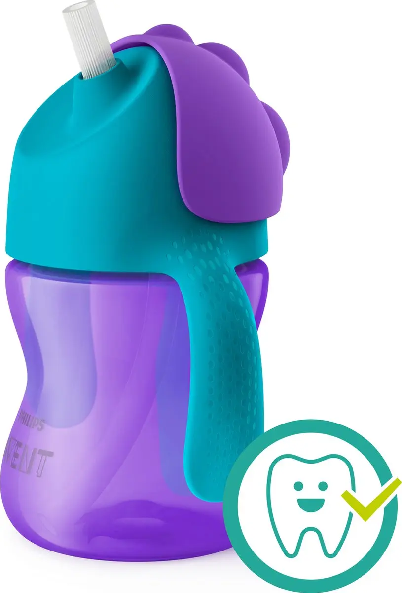 Philips Avent Drinkbeker met rietje SCF796/02 - 200ml - Paars/Blauw