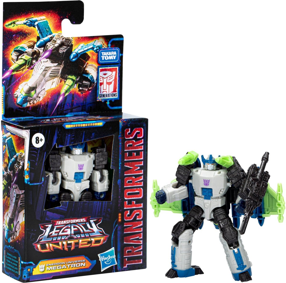 Hasbro Transformers - Transformers Generations Legacy United Core Class Energon Universe Megatron 9 cm Actiefiguur - Multicolours