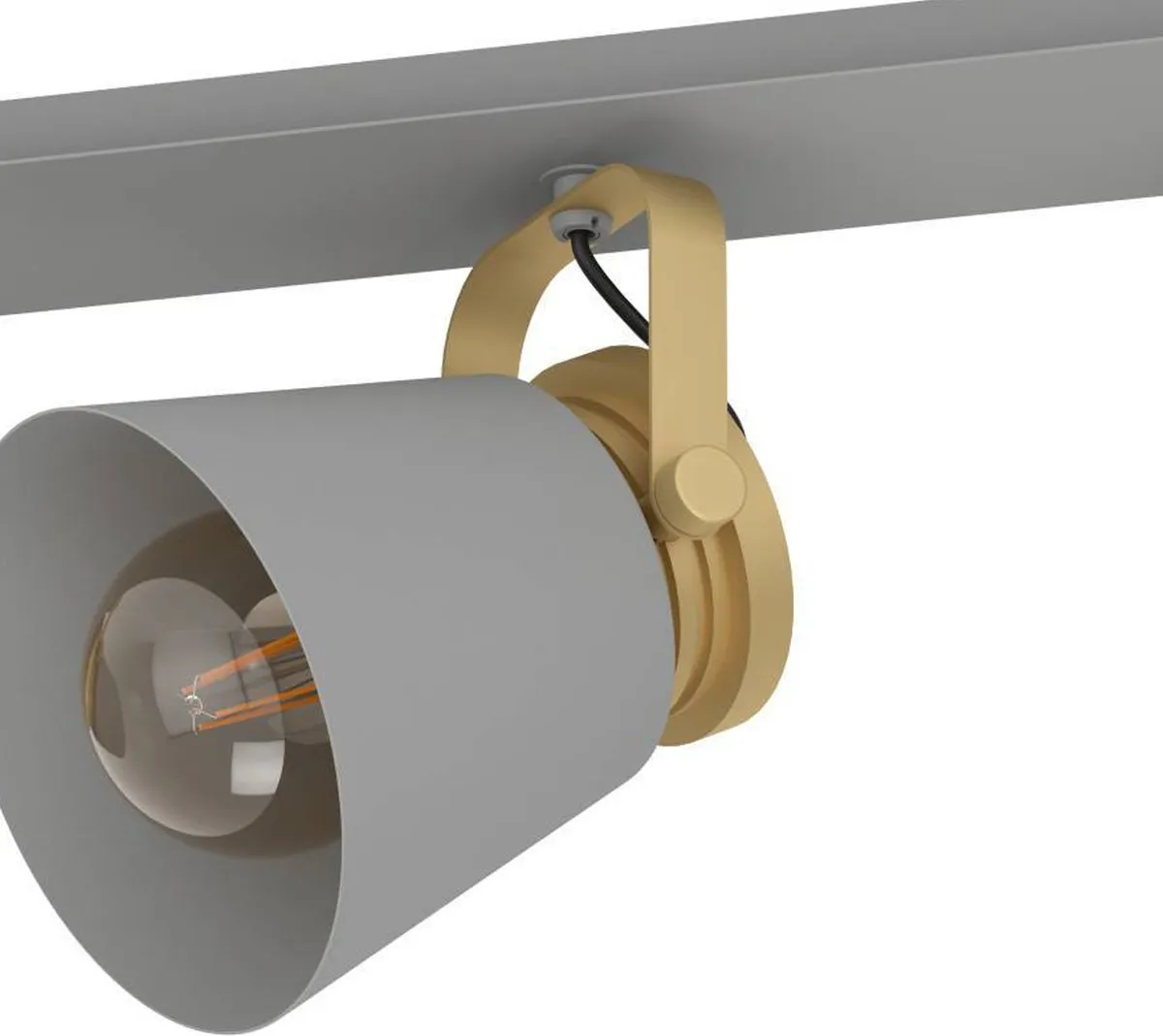 Eglo Twicken Spot E27 - 3 Lichtpunten 59cm - Grijs/Goud