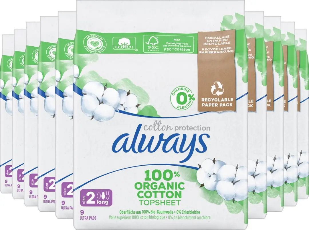 Always Cotton Protection Long Maandverband