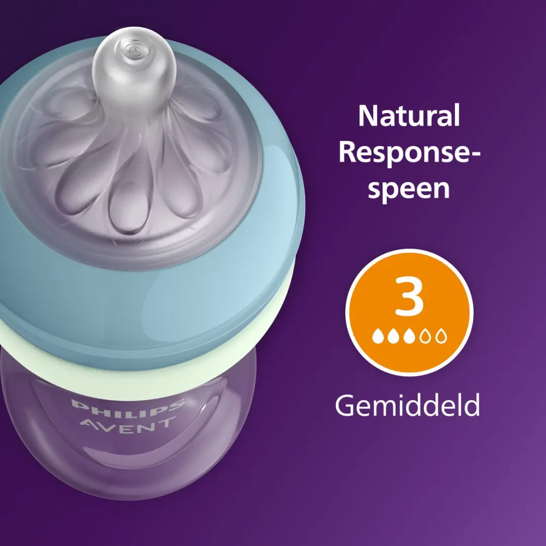 Philips Avent Natural Response Nighttime Fles 260ml SCY903/81