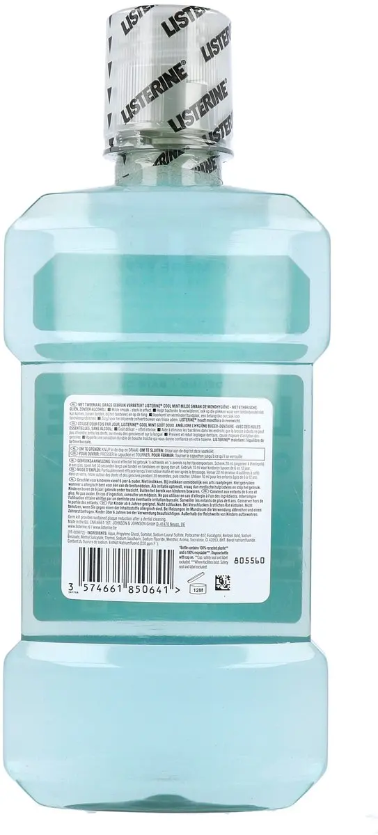 Listerine Cool Mint Mondwater Alcoholvrij 500ml