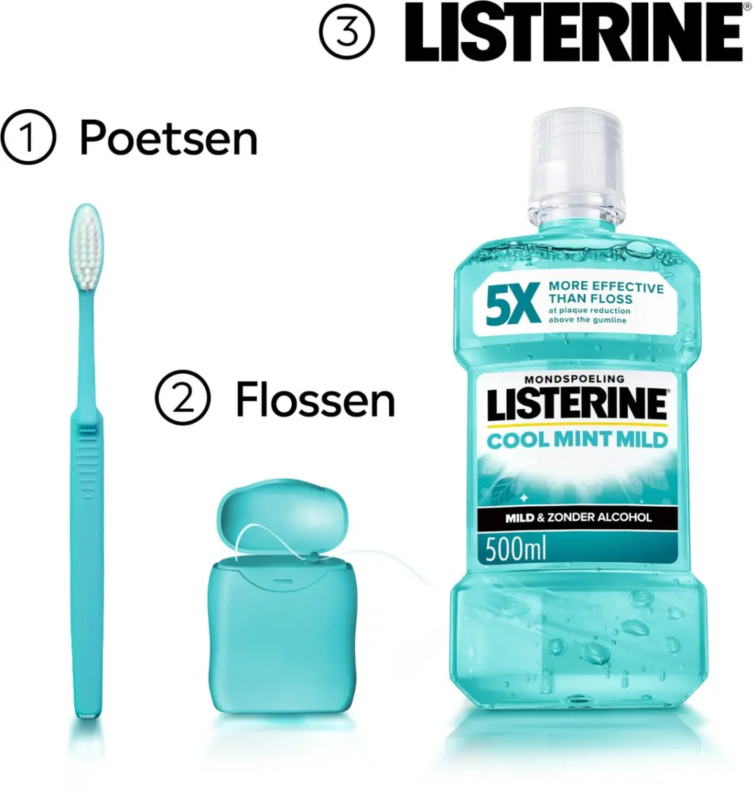 Listerine Cool Mint Mondwater Alcoholvrij 500ml