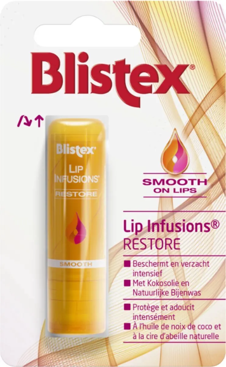 Blistex Lip Infusions Restore Lippenbalsem - 6 Stuks - 3.9g - Oranje