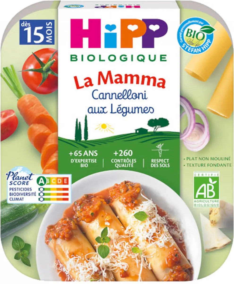 HiPP La Mamma Biologische Groente Cannelloni 250g
