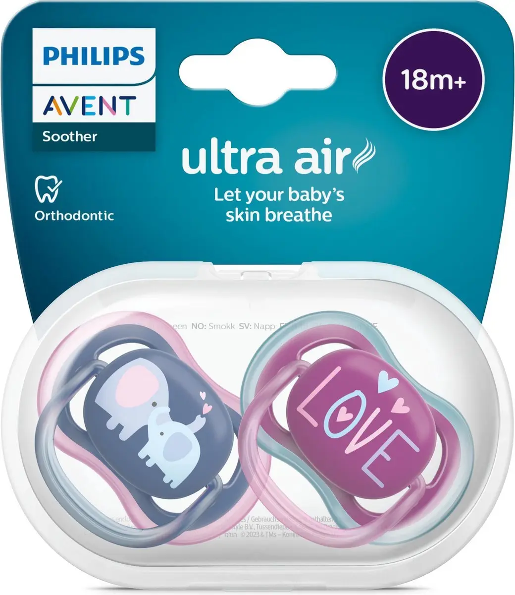 Philips Avent Ultra Air 2 Orthodontische Fopspenen