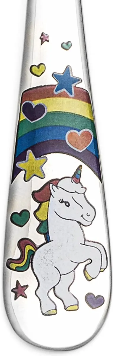 Zilverstad Kinderbestek Unicorn 4-delig RVS 18/10 - Zilver - afbeelding 6 van 6