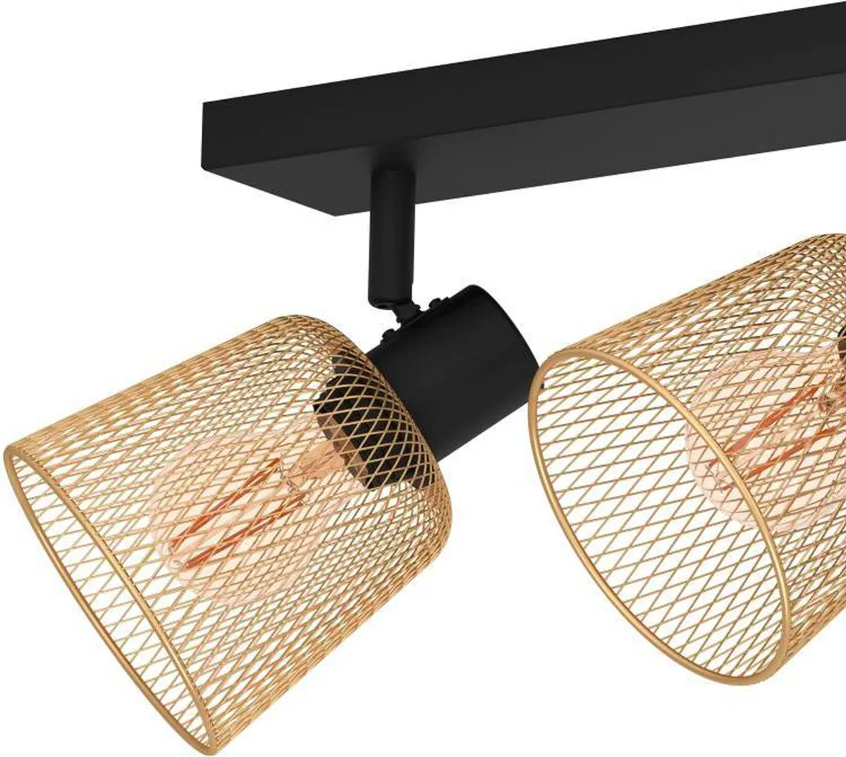 Eglo Coslada Spot - 4x E27 - 79cm - Zwart/Goud