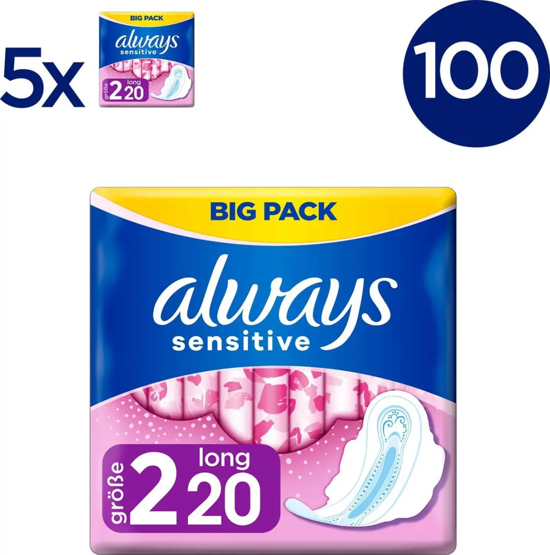 Always Ultra Sensitive Long Maat 2 - 100 Stuks