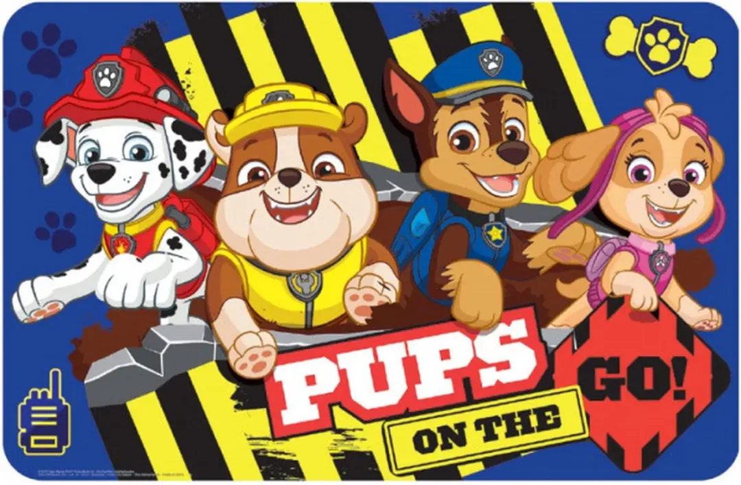 PAW Patrol Stripplacemat - 43x28cm - 2 Stuks Multicolor