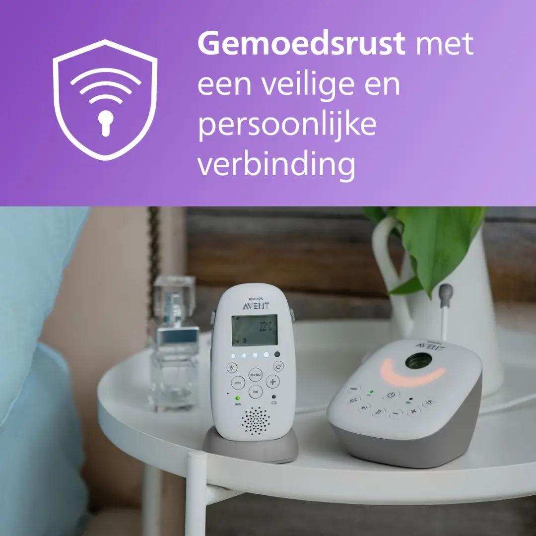 Philips Avent SCD733/26 DECT Babyfoon - Wit/Grijs