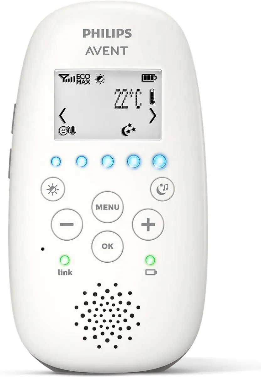 Philips Avent SCD733/26 DECT Babyfoon - Wit/Grijs