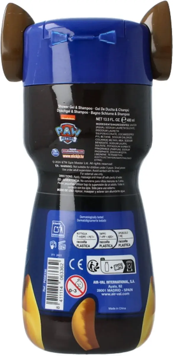 PAW Patrol Chase Bad & Douchegel 400ml