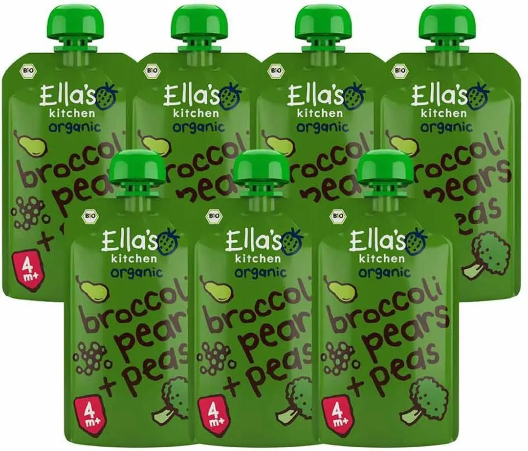 Ella’s Kitchen Knijpzak Peer Broccoli Erwten 120g - 7x