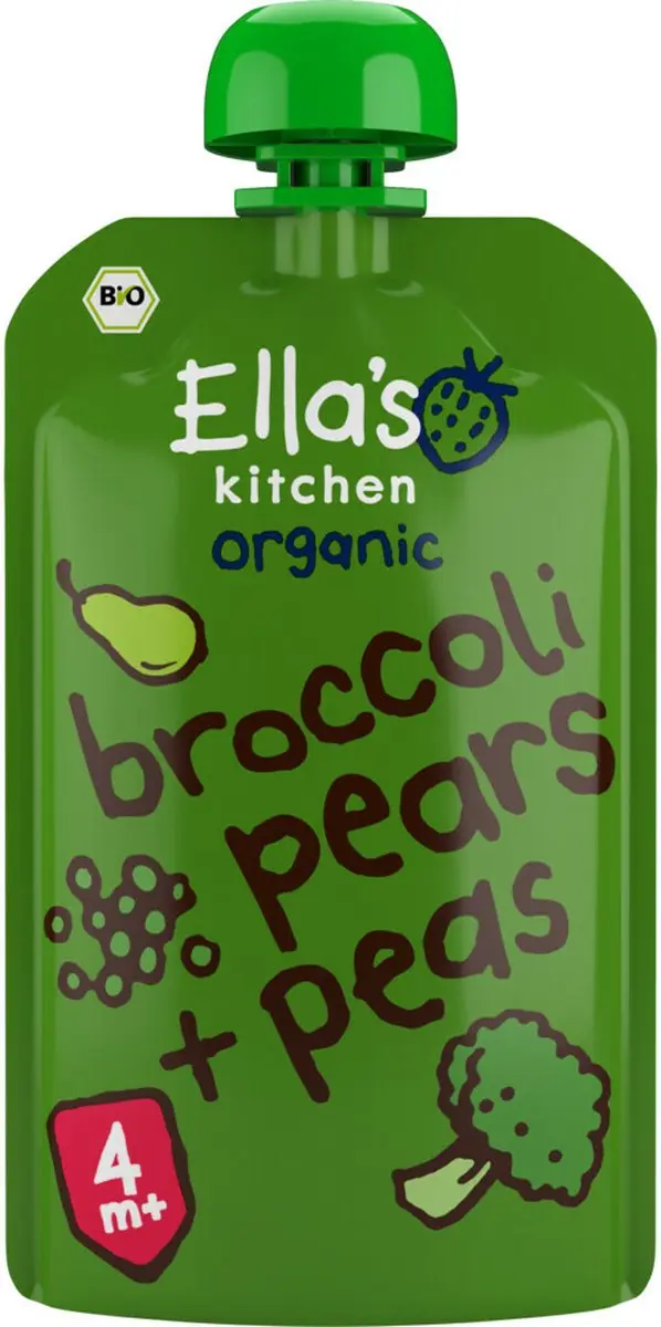 Ella’s Kitchen Knijpzak Peer Broccoli Erwten 120g - 7x