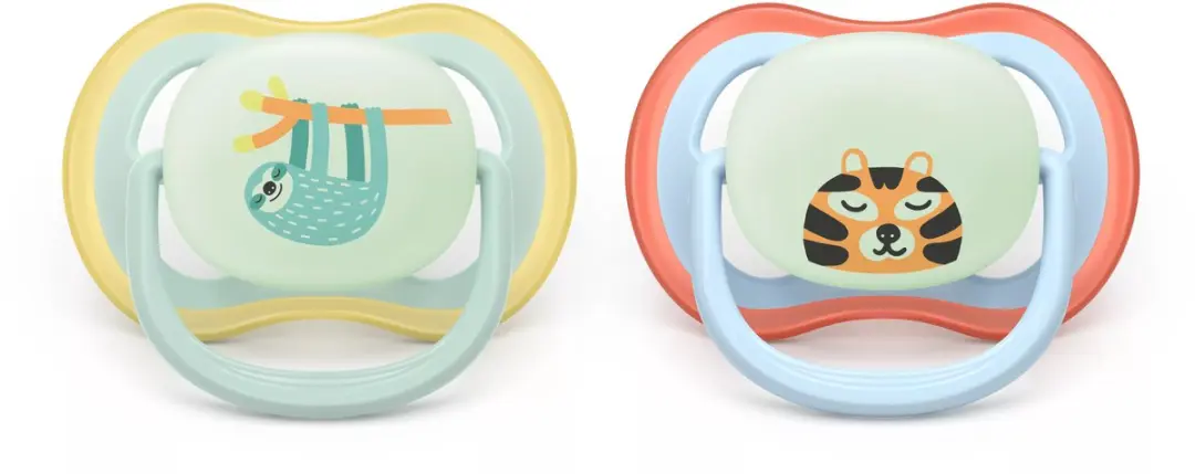Philips Avent Ultra Air Nighttime Fopspeen - 2 Stuks - Multicolour