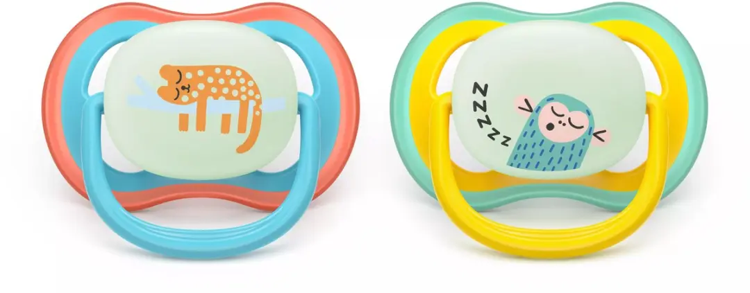 Philips Avent Ultra Air Nighttime Fopspeen - 2 Stuks - Multicolour
