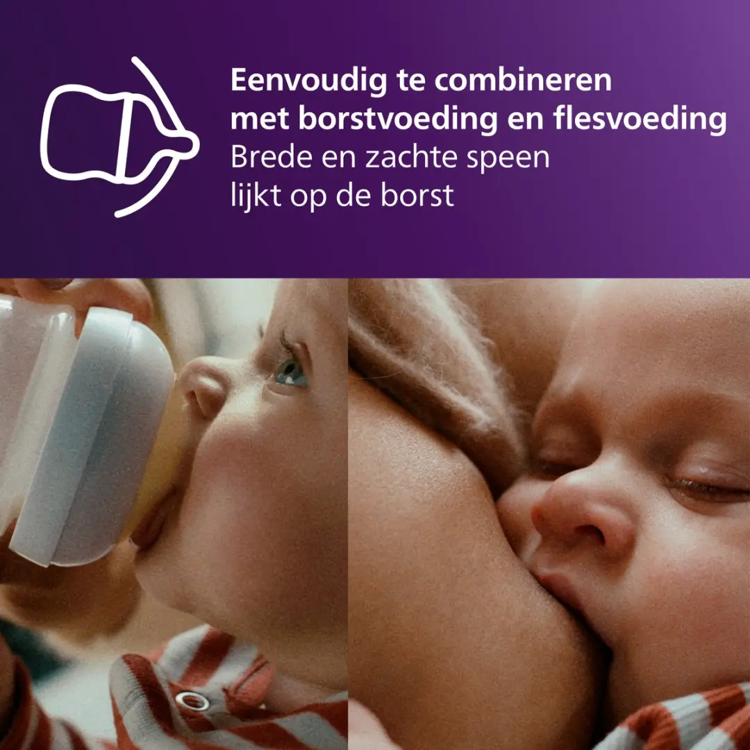 Philips Avent Natuurlijke Zuigreflex Flesspenen SCY961/02 - 2 Stuks