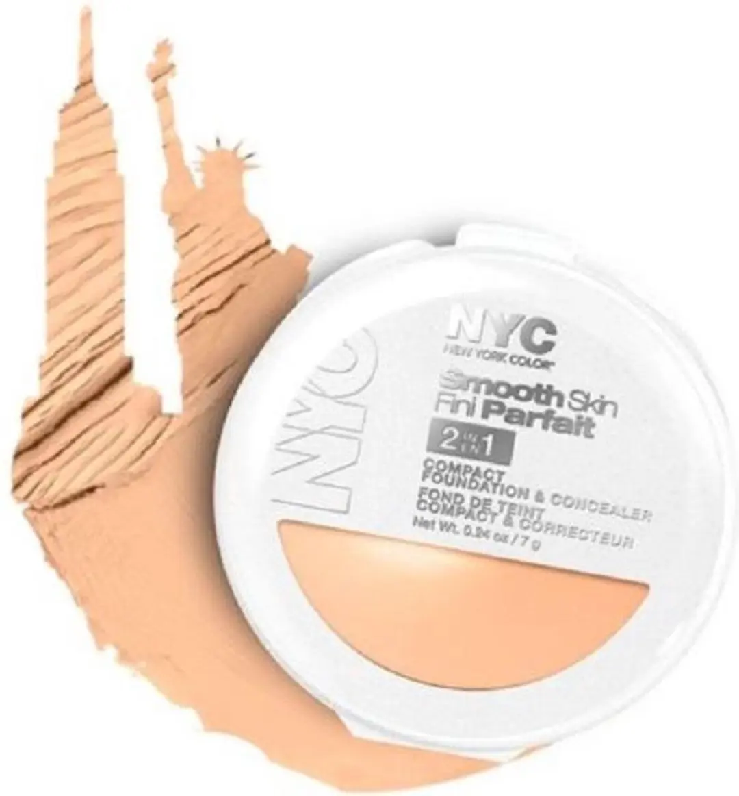 NYC Smooth Skin Fini Parfait 2-in-1 Foundation & Concealer 004 Dark - 10ml