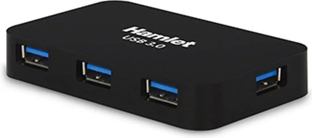 Hamlet XHUB430BK Interface Hub USB 3.2 Gen 1 - Zwart